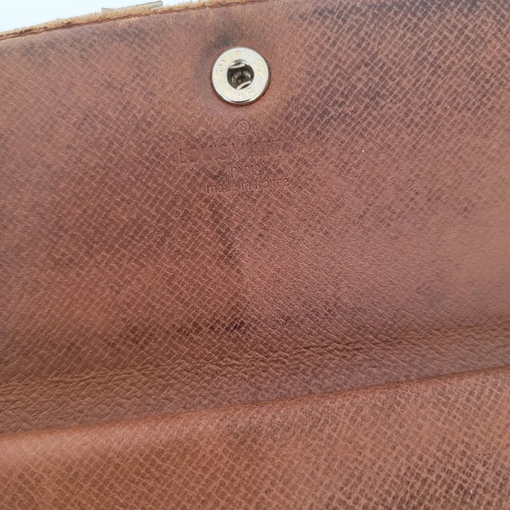 Louis Vuitton Monogram Canvas Vintage Tri-Fold Long Wallet Brown‎ M61215 France